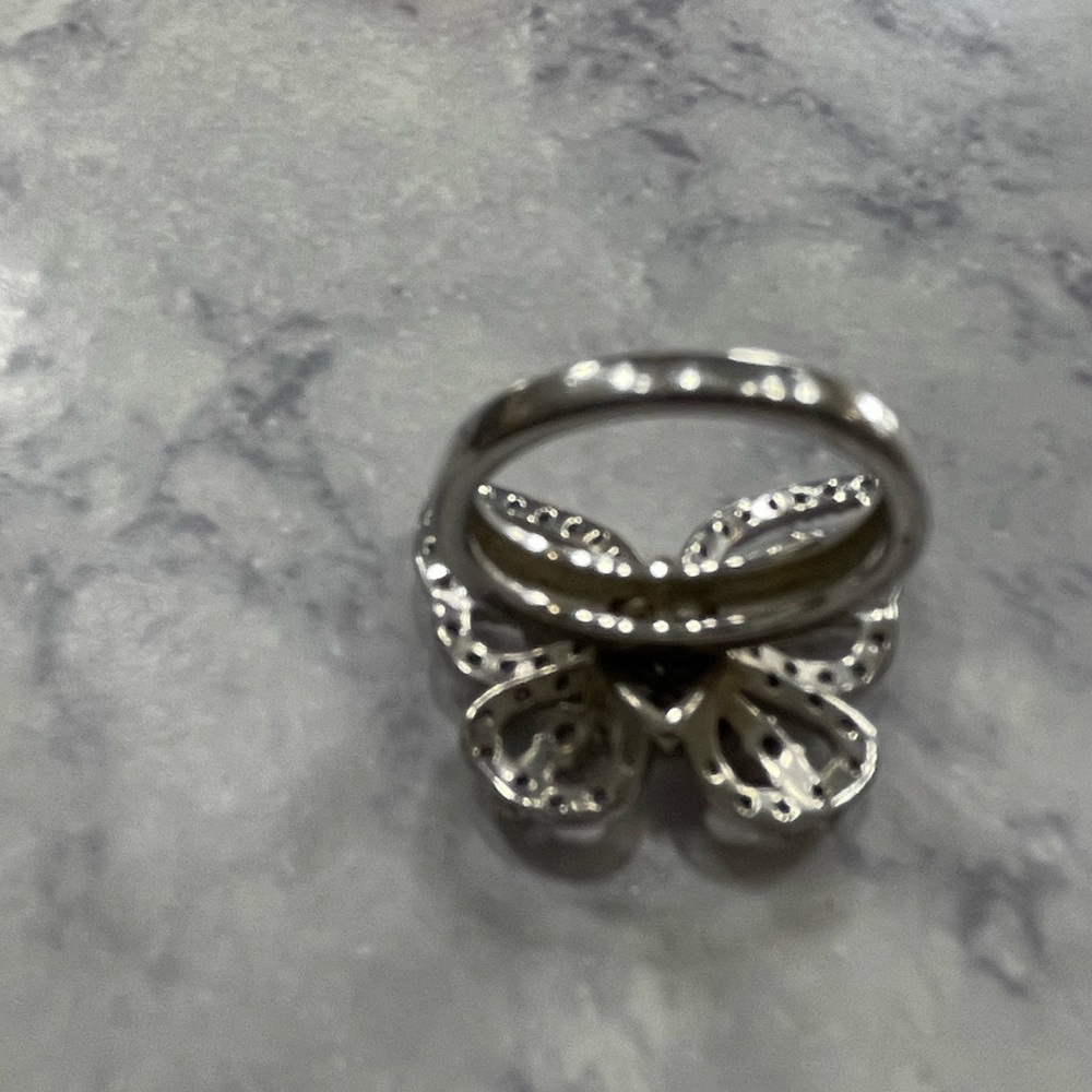 SILVER PLATED BUTTERFLY RING - Picture 6 of 6